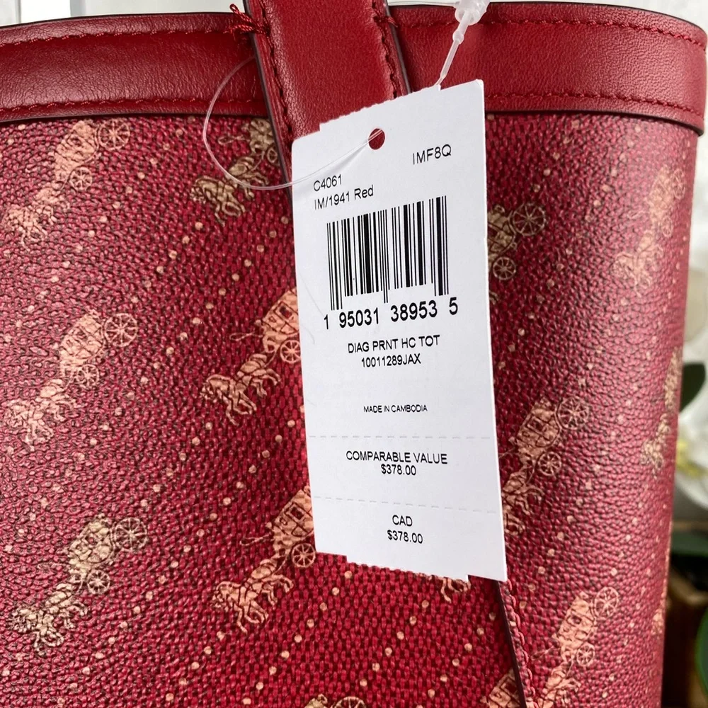Coach Tote With Horse And Carriage Dot Print - Picture 5 of 10